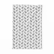 watercolor bunnies || easter fabric - grey