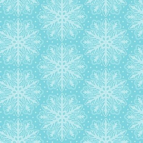Snowflake on blue