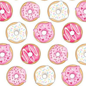 Iced Donuts - Pink 2 inch donuts