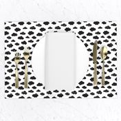 Black clouds black and white abstract geometric gender neutrals prints for kids Small