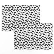 Black clouds black and white abstract geometric gender neutrals prints for kids Small