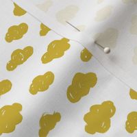 Yellow clouds monochrome and white abstract geometric gender neutrals prints for kids Small