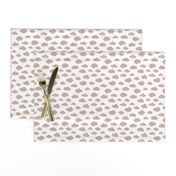 Beige pastel clouds monochrome and white abstract geometric gender neutrals prints for kids Small