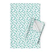 Bright blue clouds monochrome and white abstract geometric gender neutrals prints for kids Small