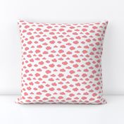 Pink clouds monochrome and white abstract geometric gender neutrals prints for kids Small