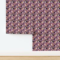 corgis and wine fabric champagne bubbly celebrate fabric corgi design - amethyst