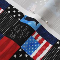 Small God Bless America - patriotic patchwork quilt