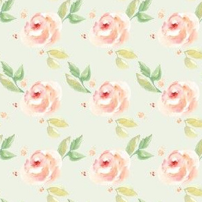 Mint Peach Pattern