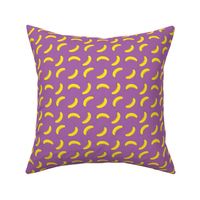 Banana Cute Fruit Funny on Purple Background