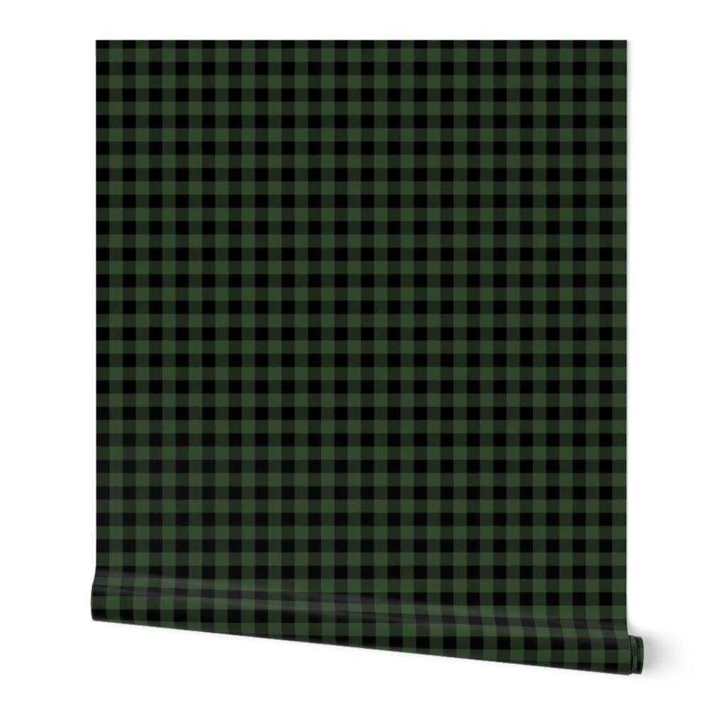 buffalo check hunter green plaid fabric