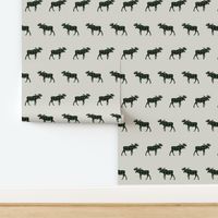 plaid moose fabric tan and hunter green outdoors hunting fabric