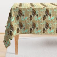 Desert Tortoise in brown and Aqua by Salzanos