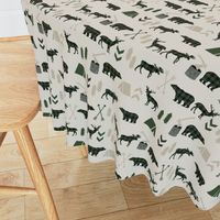 buffalo plaid fabric moose camping bear fabric