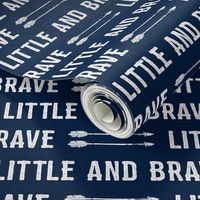 Little and Brave - white on navy 