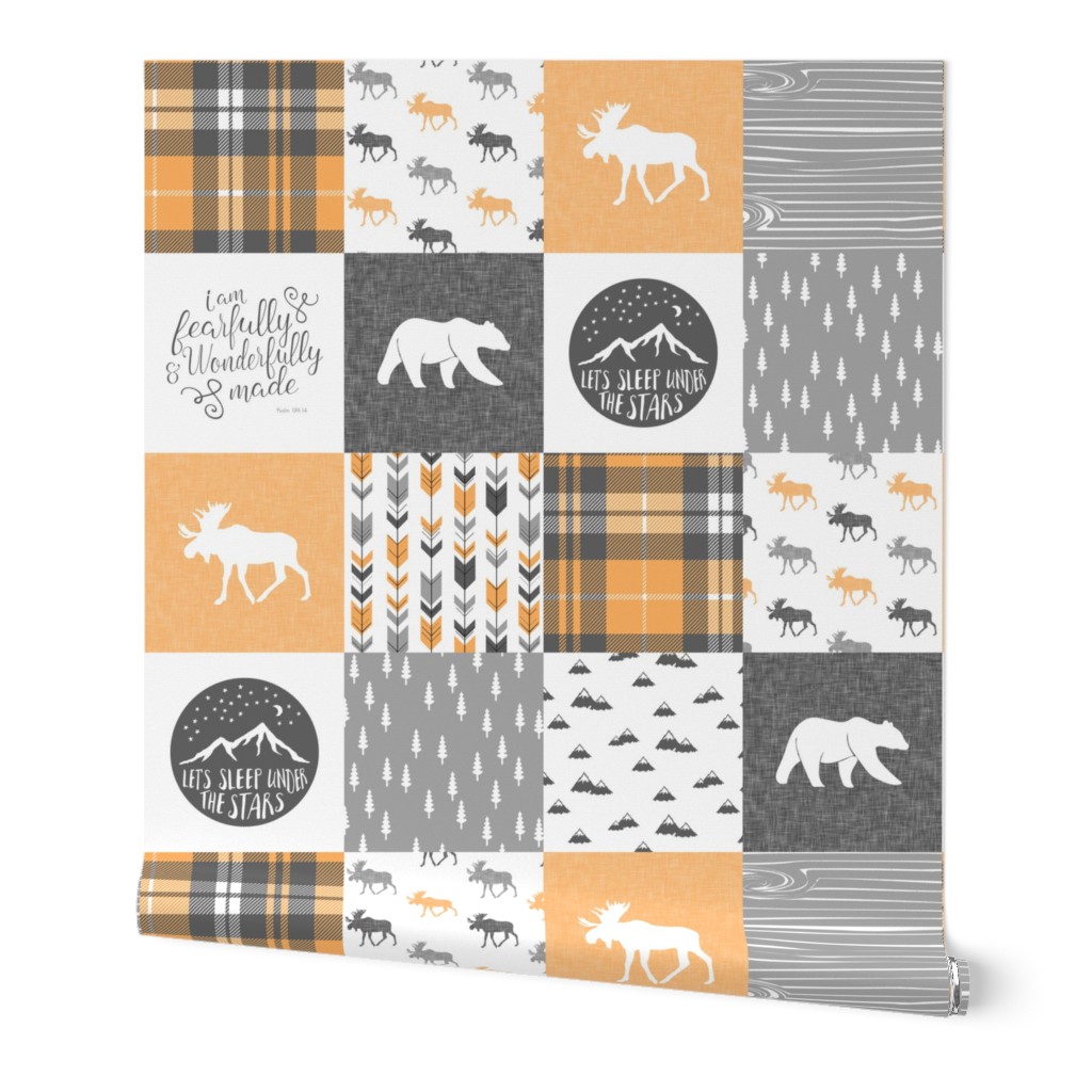 Fearfully and Wonderfully Made - Patchwork woodland quilt top  (V2)