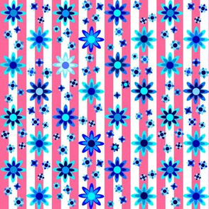 Rain of Blue and Pink Stripes by Cheerful Madness!!