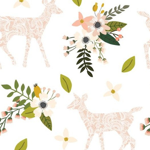blush sprigs and blooms fawn