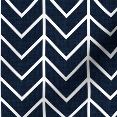 navy linen chevron