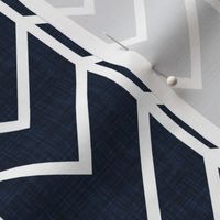 navy linen chevron