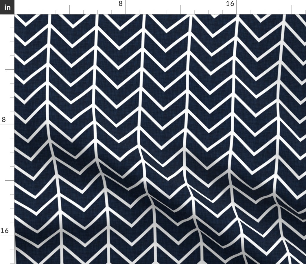 navy linen chevron