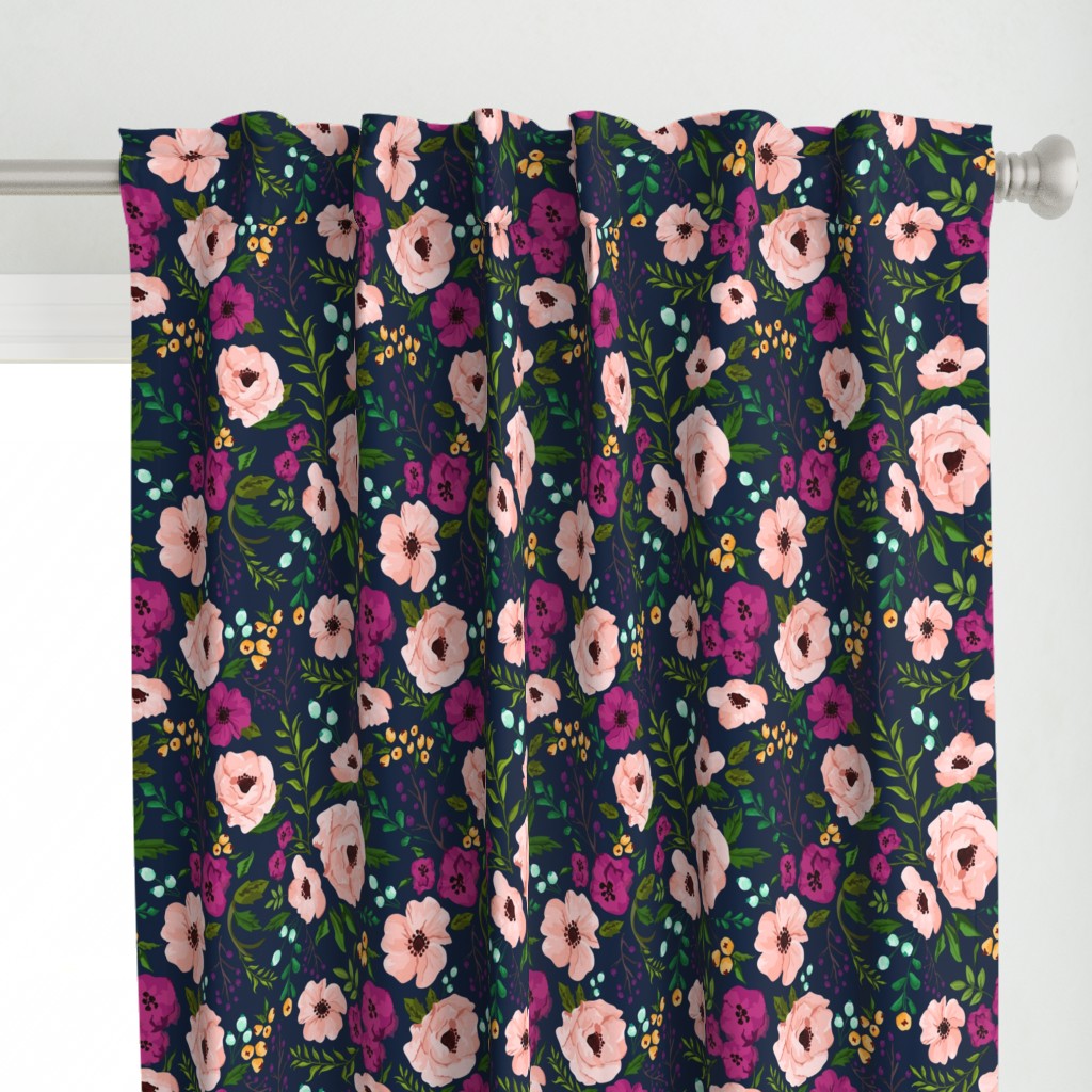 Josie Meadow Floral on Navy