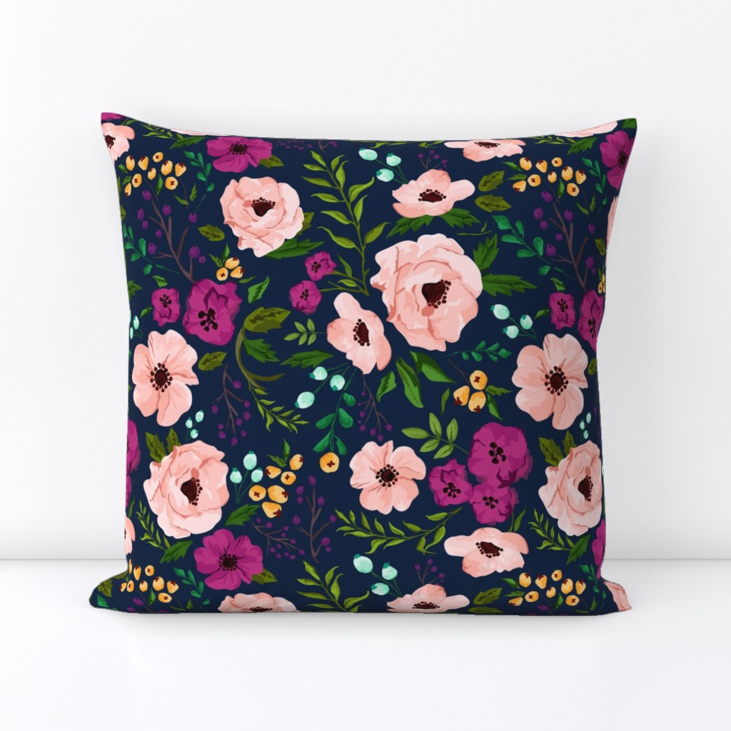 Josie Meadow Floral on Navy