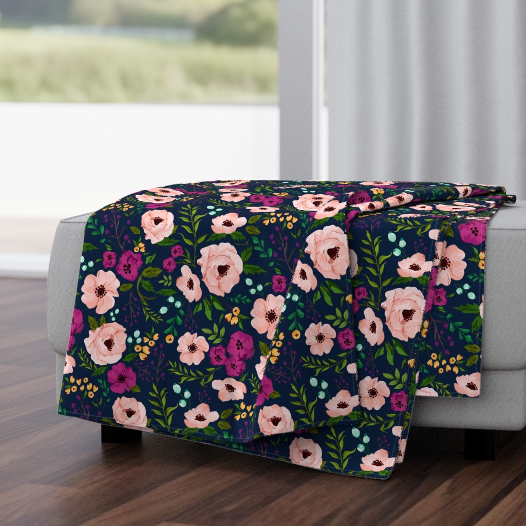 Josie Meadow Floral on Navy