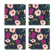 Josie Meadow Floral on Navy