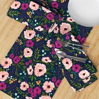 Josie Meadow Floral on Navy