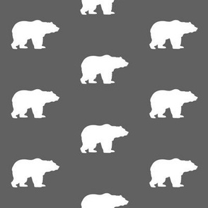 white bears on gray