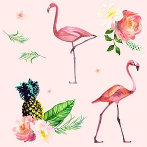 Flamingo Floral Park - Pink