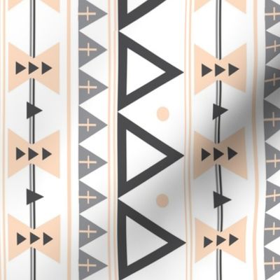 Tribal in Blush and Grey Rotated