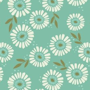 Daisy Patch Teal