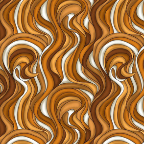 Waves of brown hair