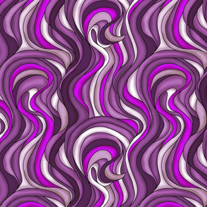 Wavy purple hairstyle