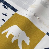 3" small scale - the happy camper wholecloth V2 (90) || navy,mint,mustard