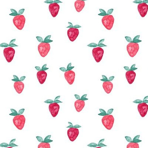 watercolor strawberries || bold