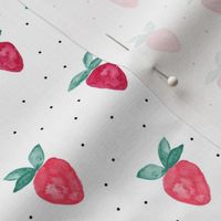 watercolor strawberries || dots bold