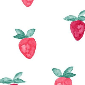 (large) watercolor strawberries || bold