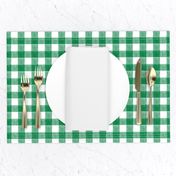 St. Patricks day plaid (small scale) - green gingham check