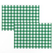 St. Patricks day plaid (small scale) - green gingham check