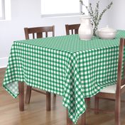 St. Patricks day plaid (small scale) - green gingham check