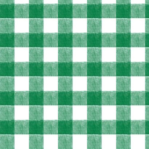 St. Patricks day plaid (small scale) - green gingham check
