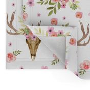  deer skull with floral