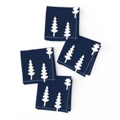 forest on navy || tree fabric the great outdoors collection