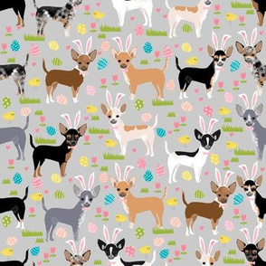 chihuahua dogs easter fabric cute pastel easter egg spring dog design