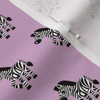 Sweet pastels african zebra safari cool trendy animals design for kids violet lilac for girls