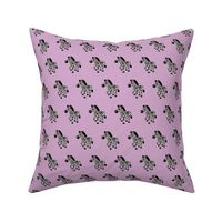 Sweet pastels african zebra safari cool trendy animals design for kids violet lilac for girls