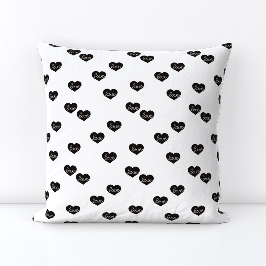 Monochrome love hearts sweet baby valentine or lovers design 