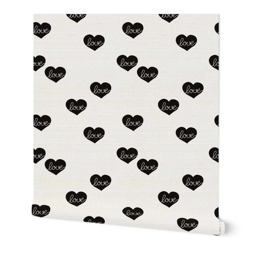 Monochrome love hearts sweet baby valentine or lovers design 